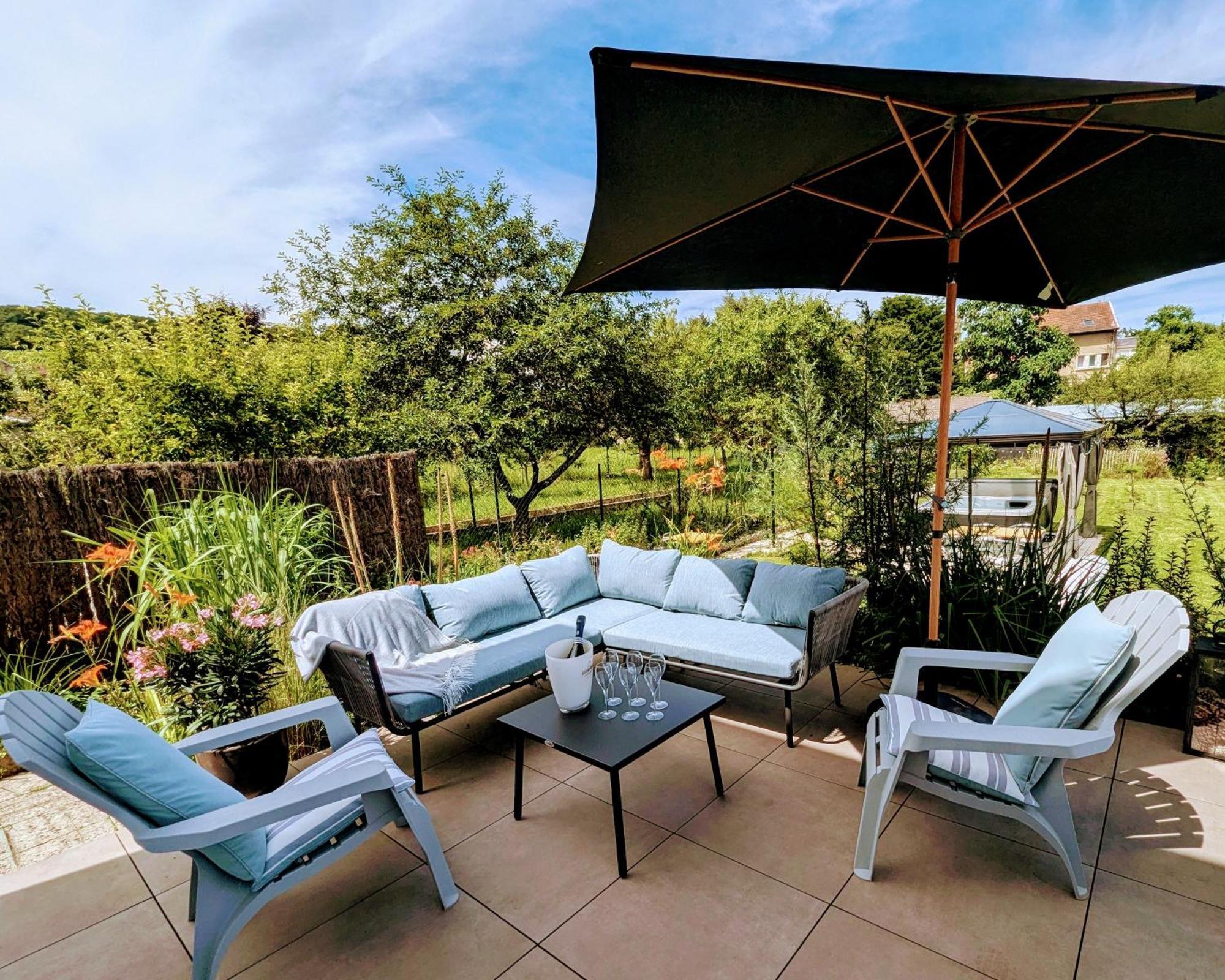 Le Cemarose: Spa, Jardin, Terrasse Et Jolie Vue Au Coeur D'Epernay Ngoại thất bức ảnh